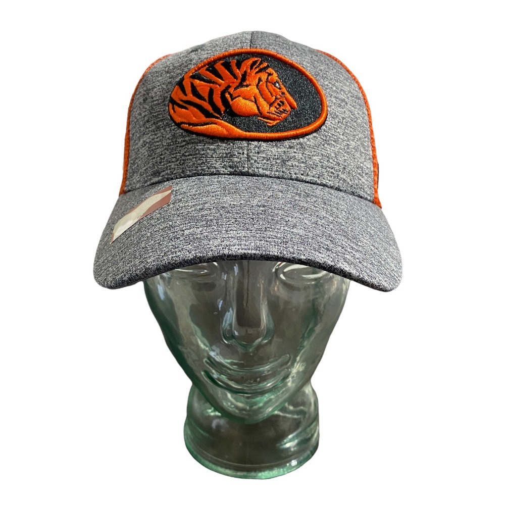 Russell Athletic ECU Pirates Trucker Hat Mens OSFA Grey Orange Excellent Tiger